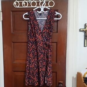 Universal Thread Floral Midi Dress - Black and Red